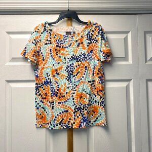 NWOT - Rafaella Women's Studded Boat Neckline Top - Sz L